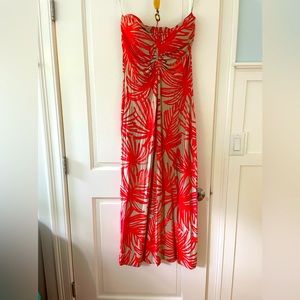 Tommy Bahamas maxi dress , size medium, coral/tan